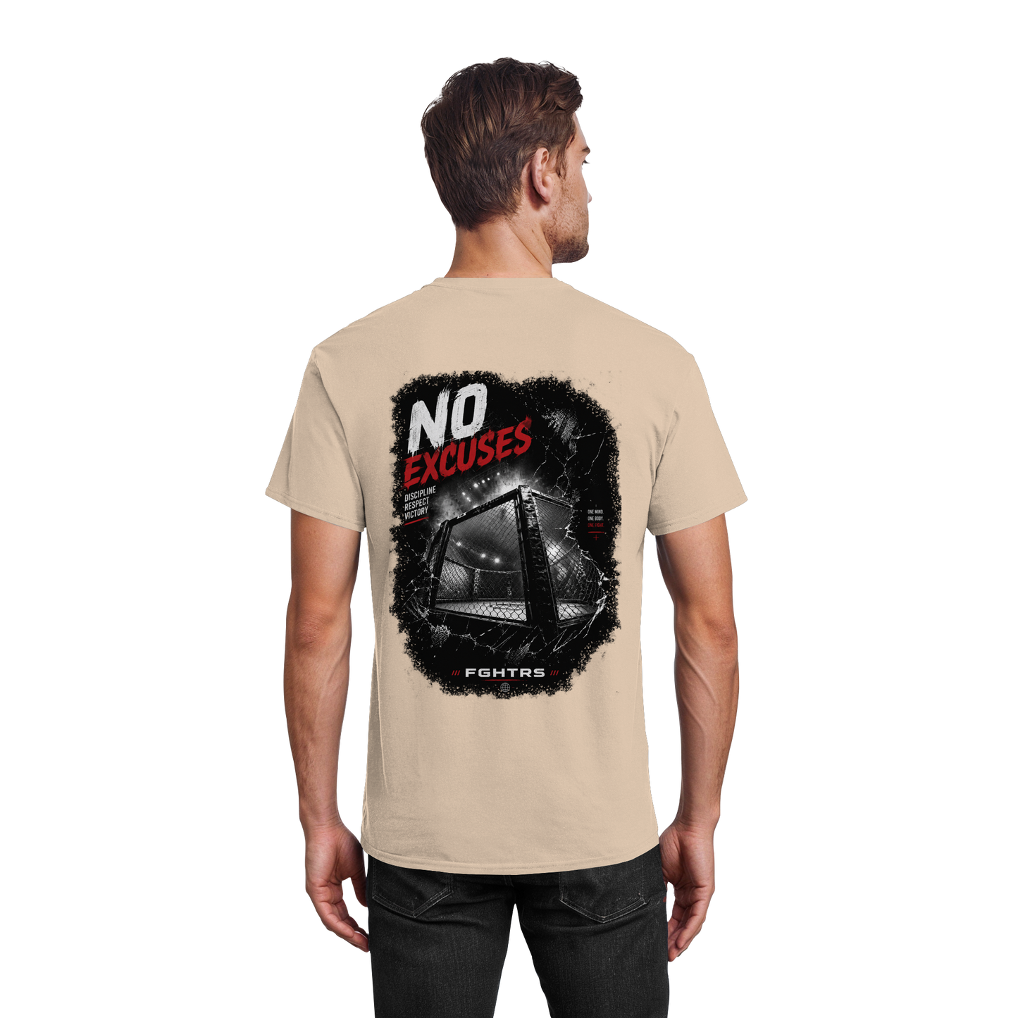 Cage Fight - No Excuses - Heavy Cotton T-Shirt