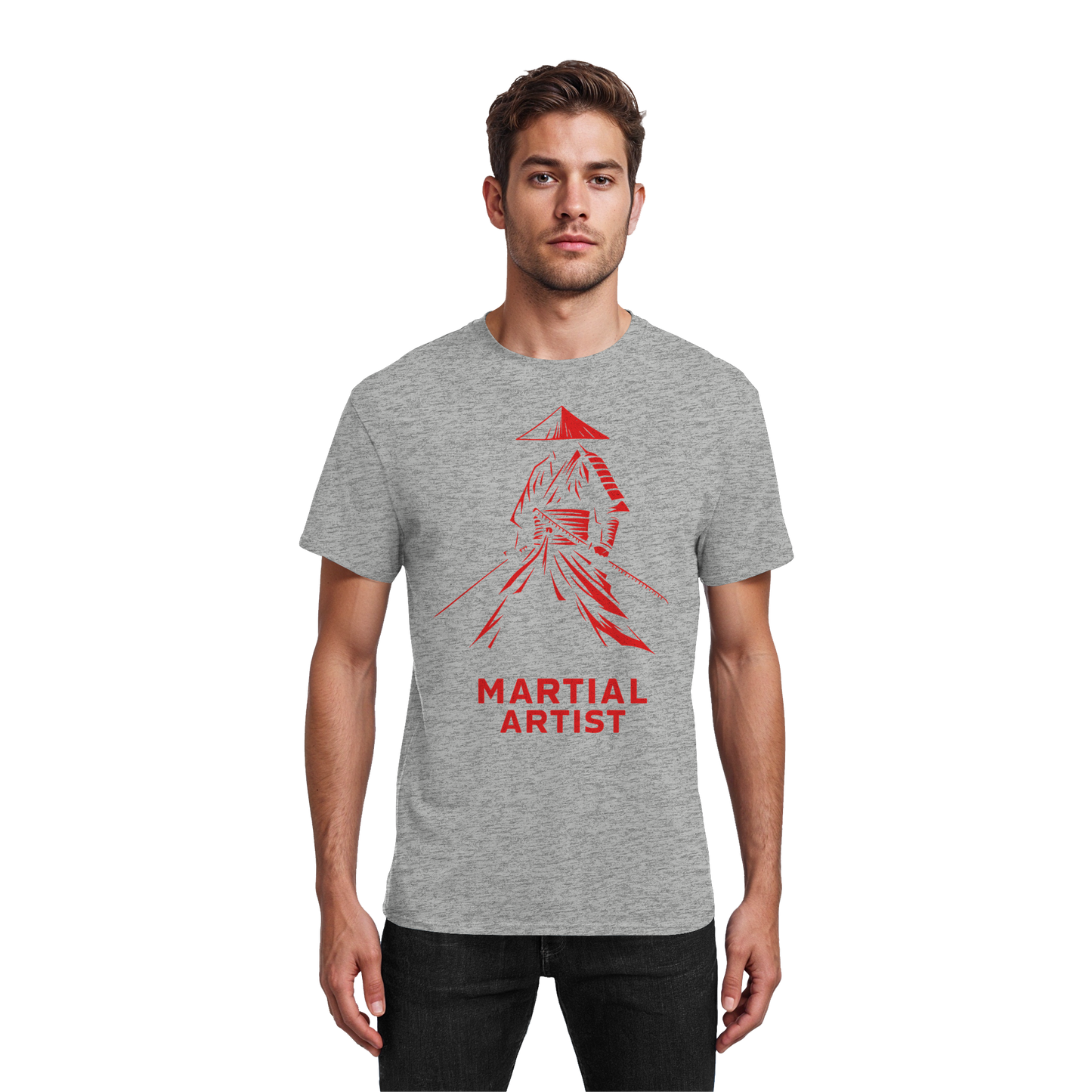 Martial Artist Samurai - Heavy Cotton T-Shirt