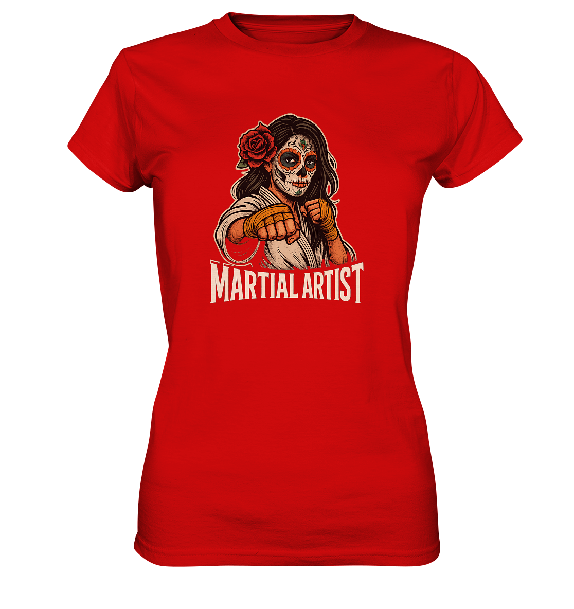 Martial Artist Dia de los Muertos - Ladies Premium Shirt