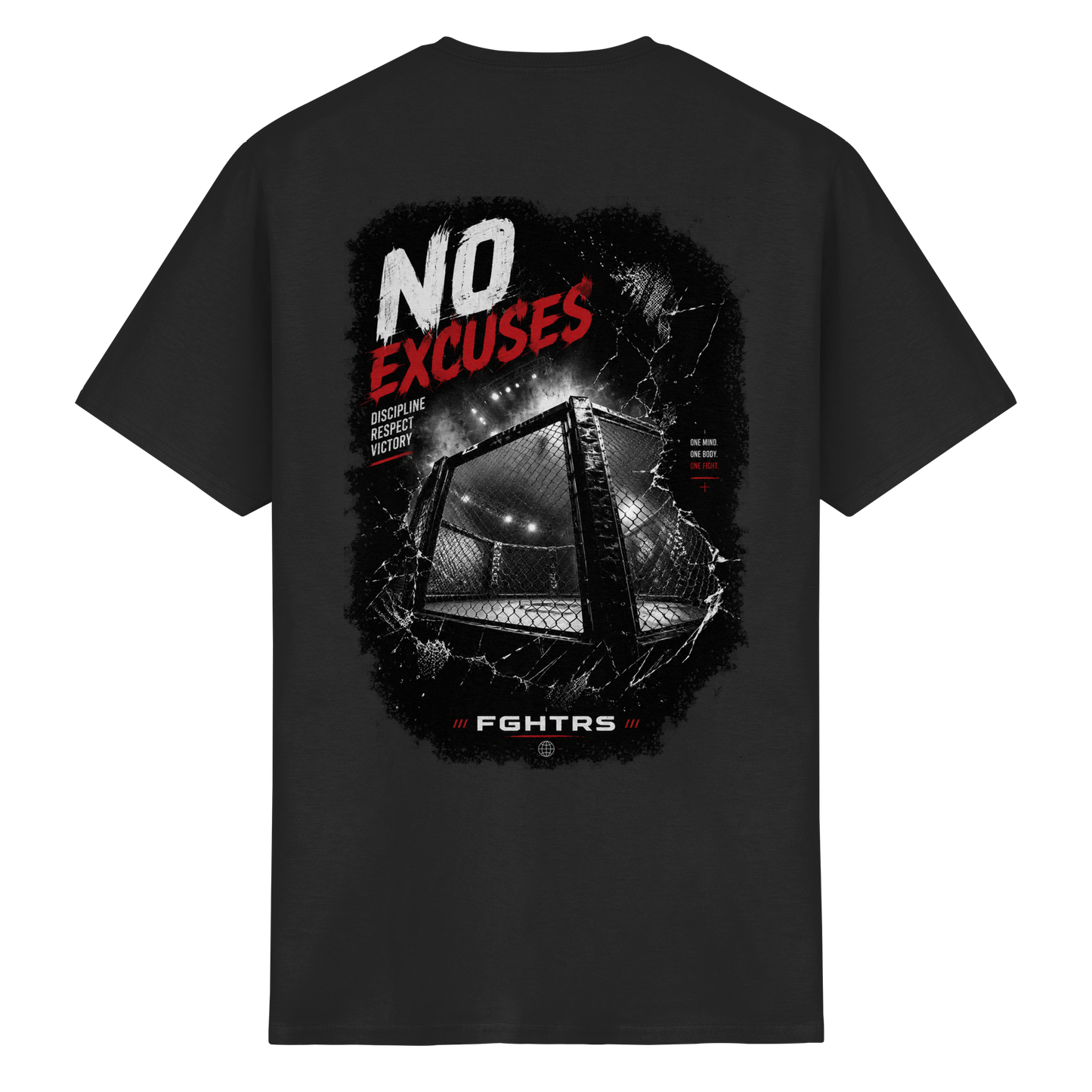 Cage Fight - No Excuses - Heavy Cotton T-Shirt