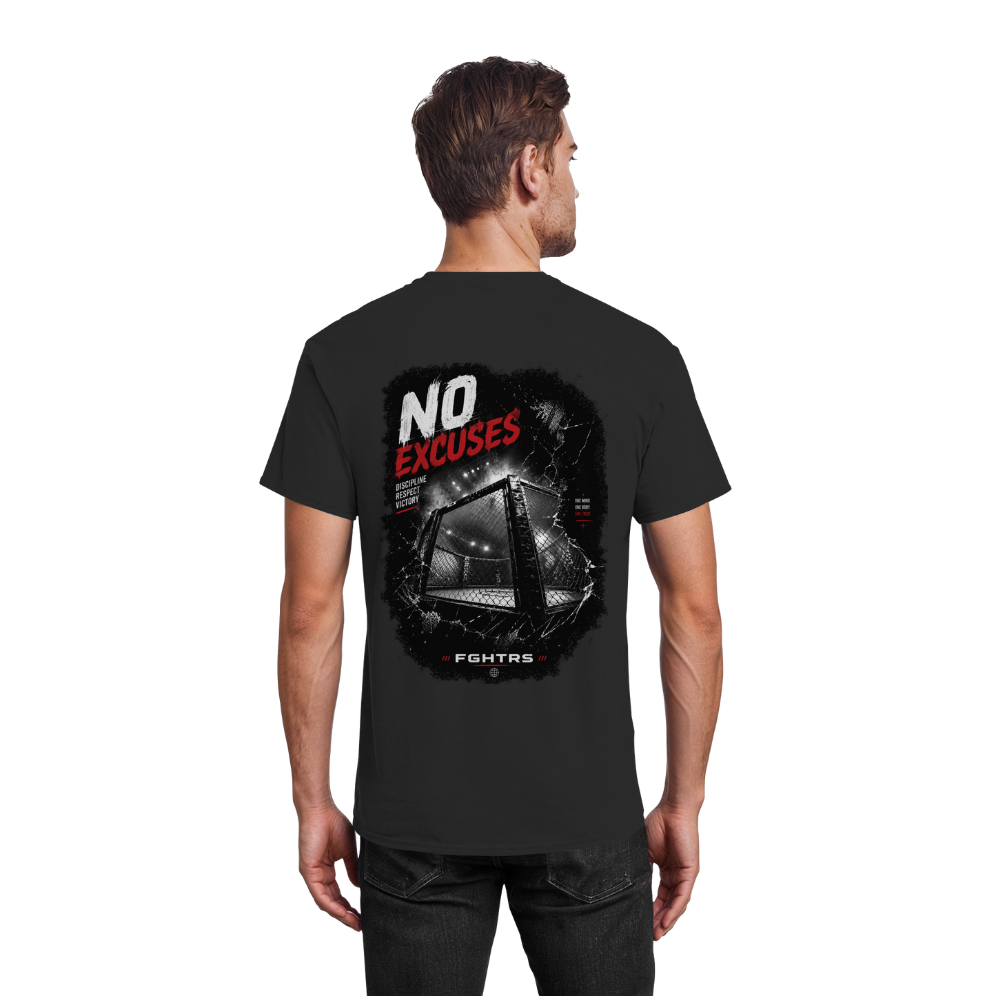 Cage Fight - No Excuses - Heavy Cotton T-Shirt