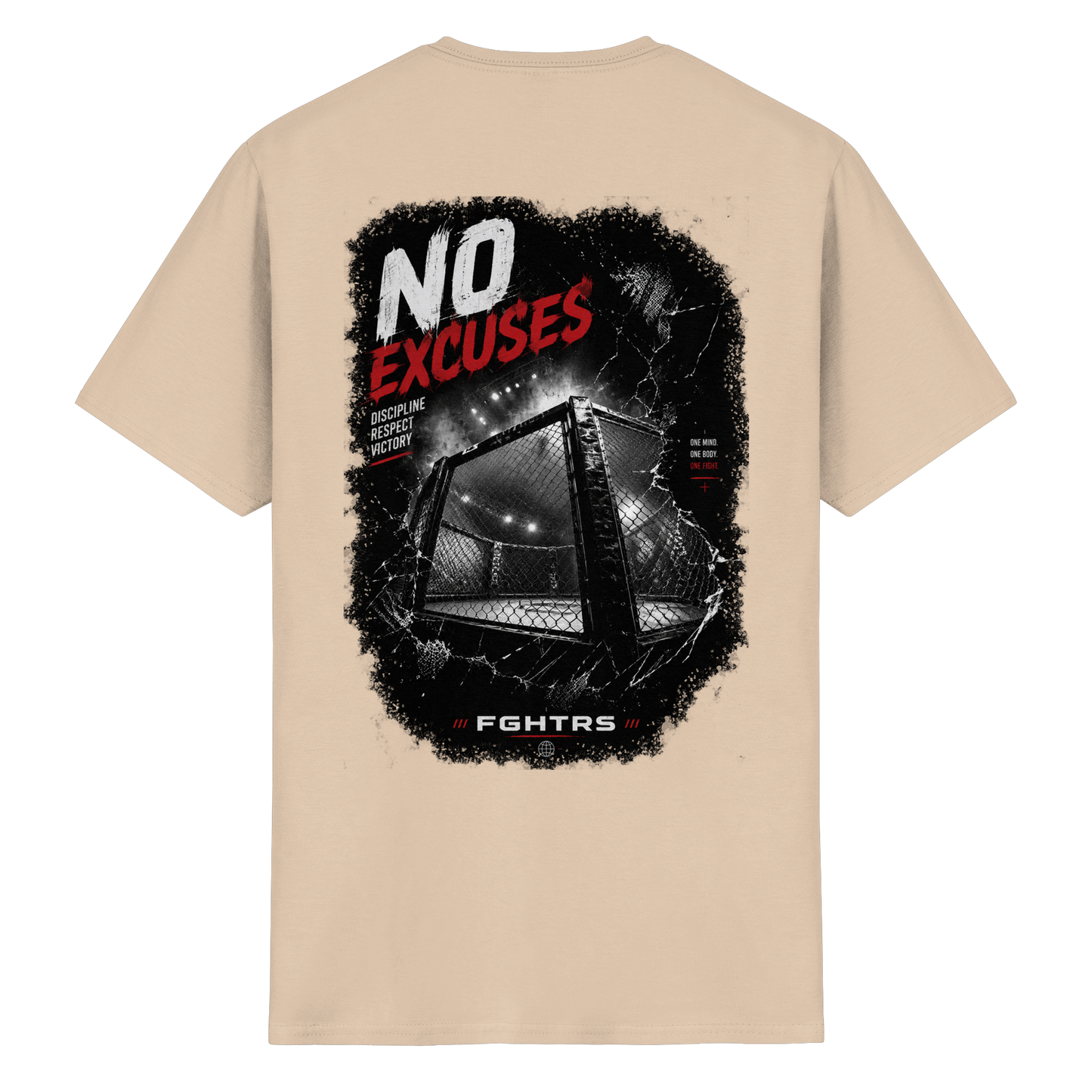 Cage Fight - No Excuses - Heavy Cotton T-Shirt