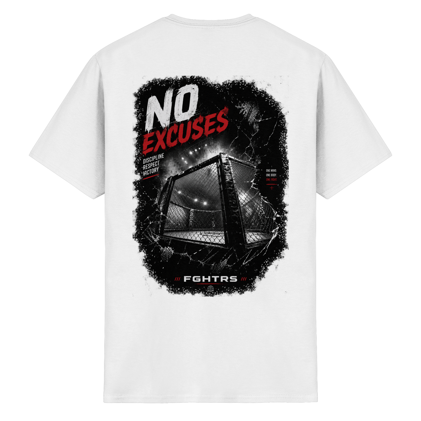 Cage Fight - No Excuses - Heavy Cotton T-Shirt
