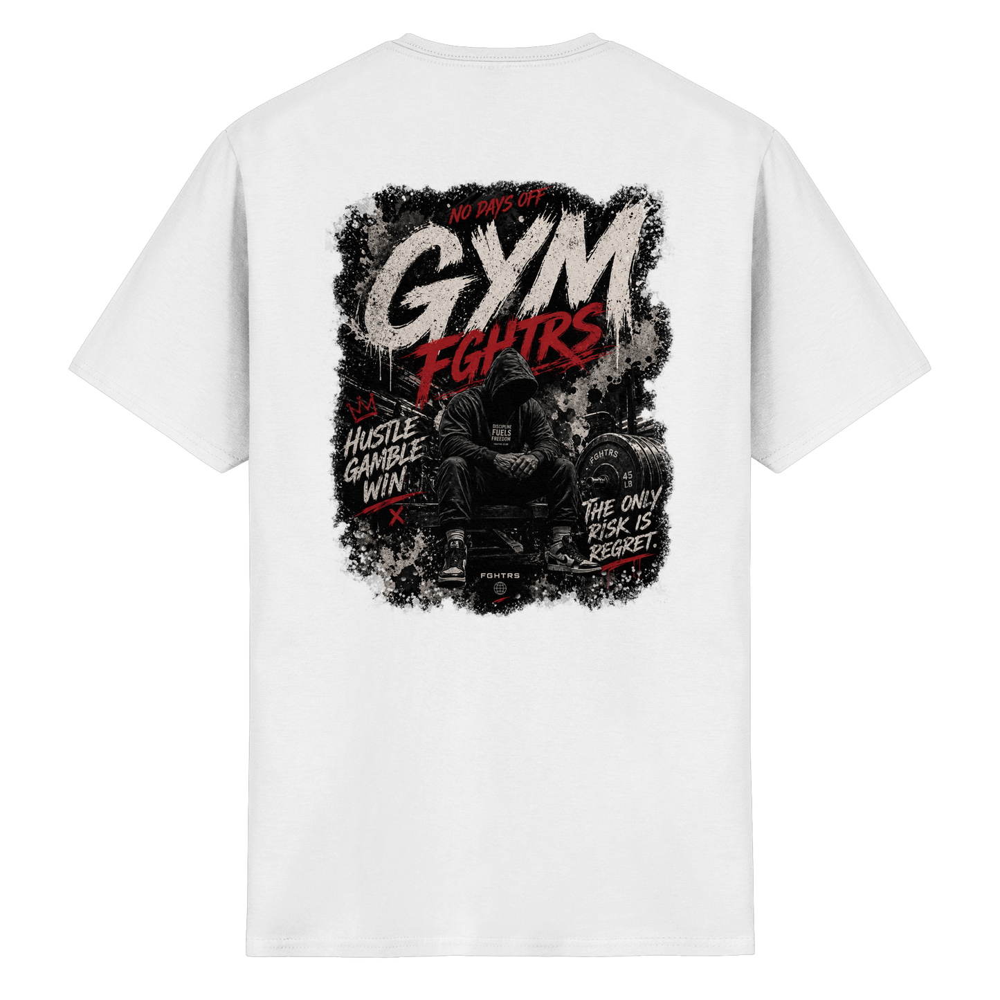 GYM FGHTRS The only Risk is Regret - Heavy Cotton T-Shirt