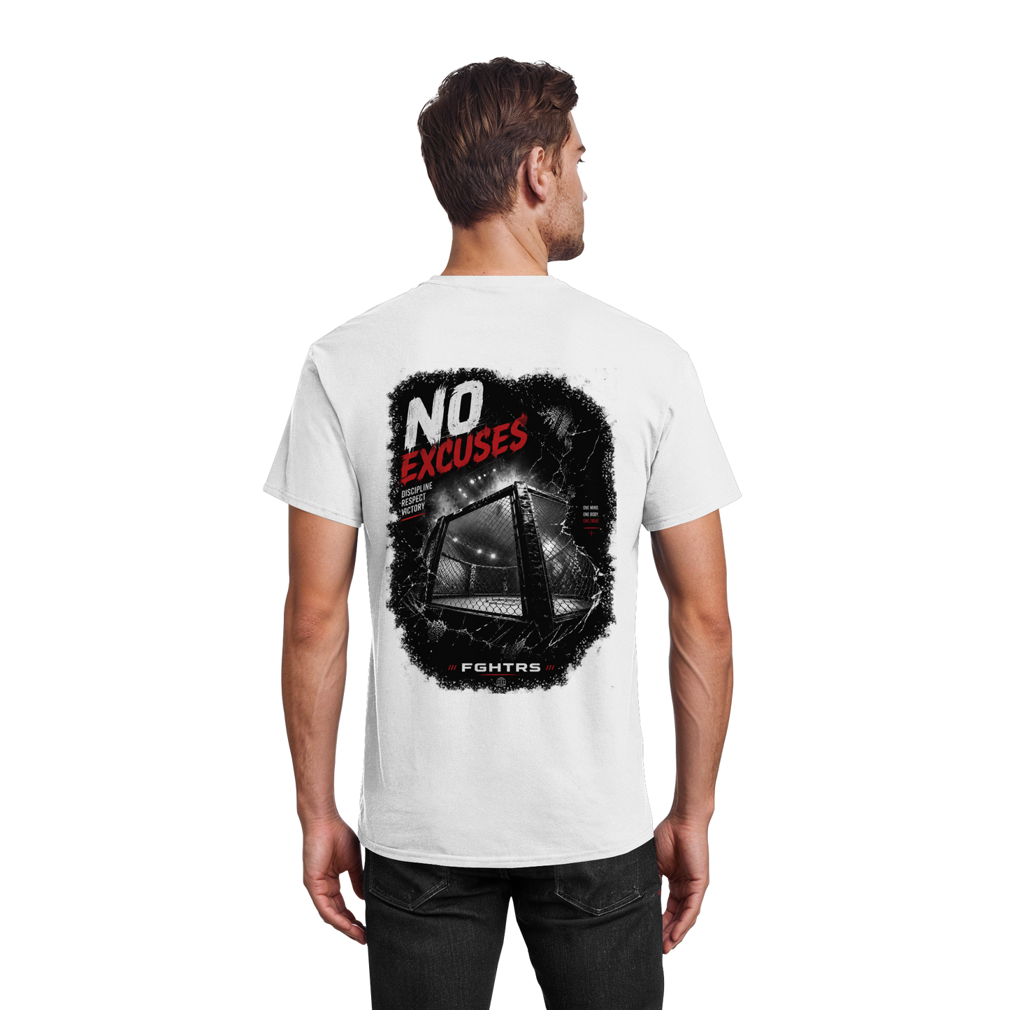 Cage Fight - No Excuses - Heavy Cotton T-Shirt