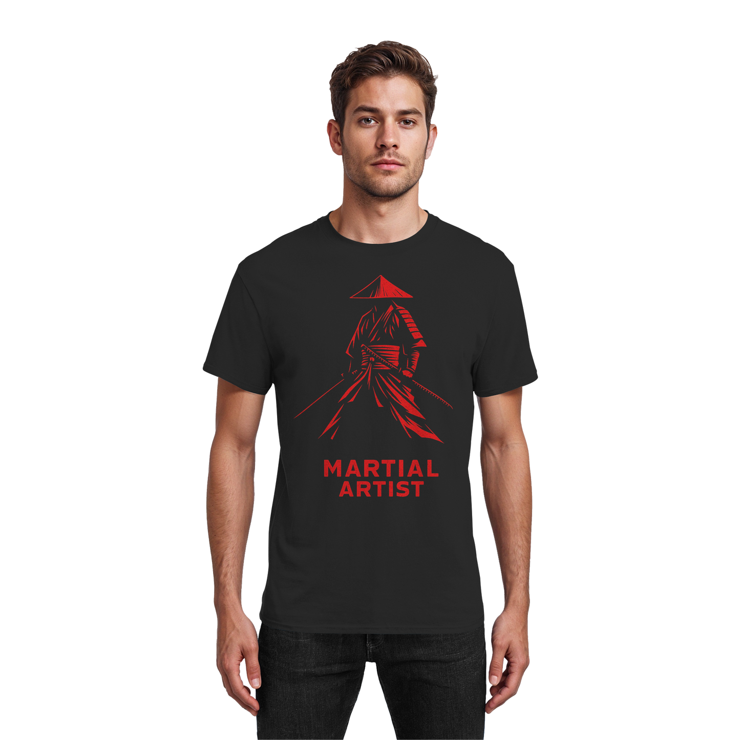 Martial Artist Samurai - Heavy Cotton T-Shirt