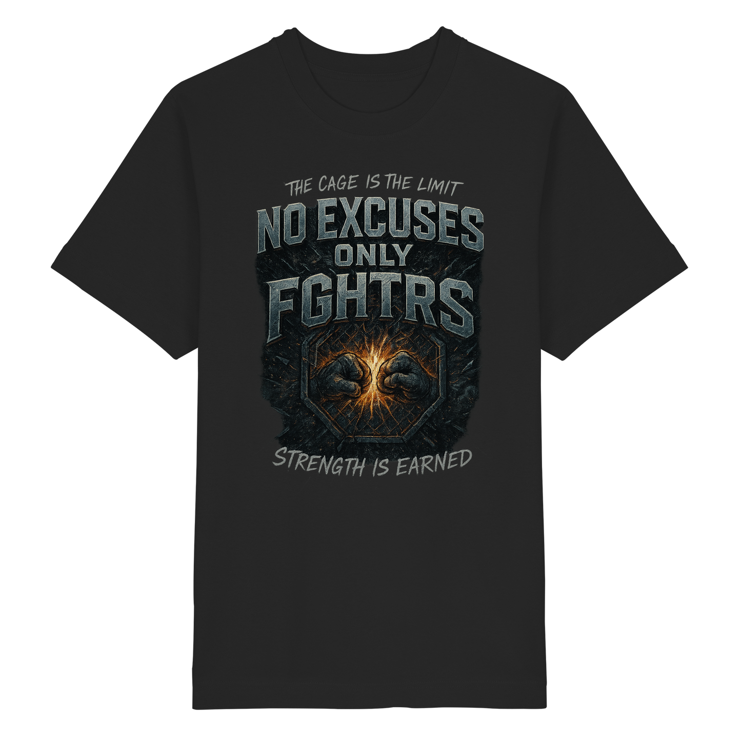 No Excused only FGHTRS - Heavy Oversized Organic Shirt