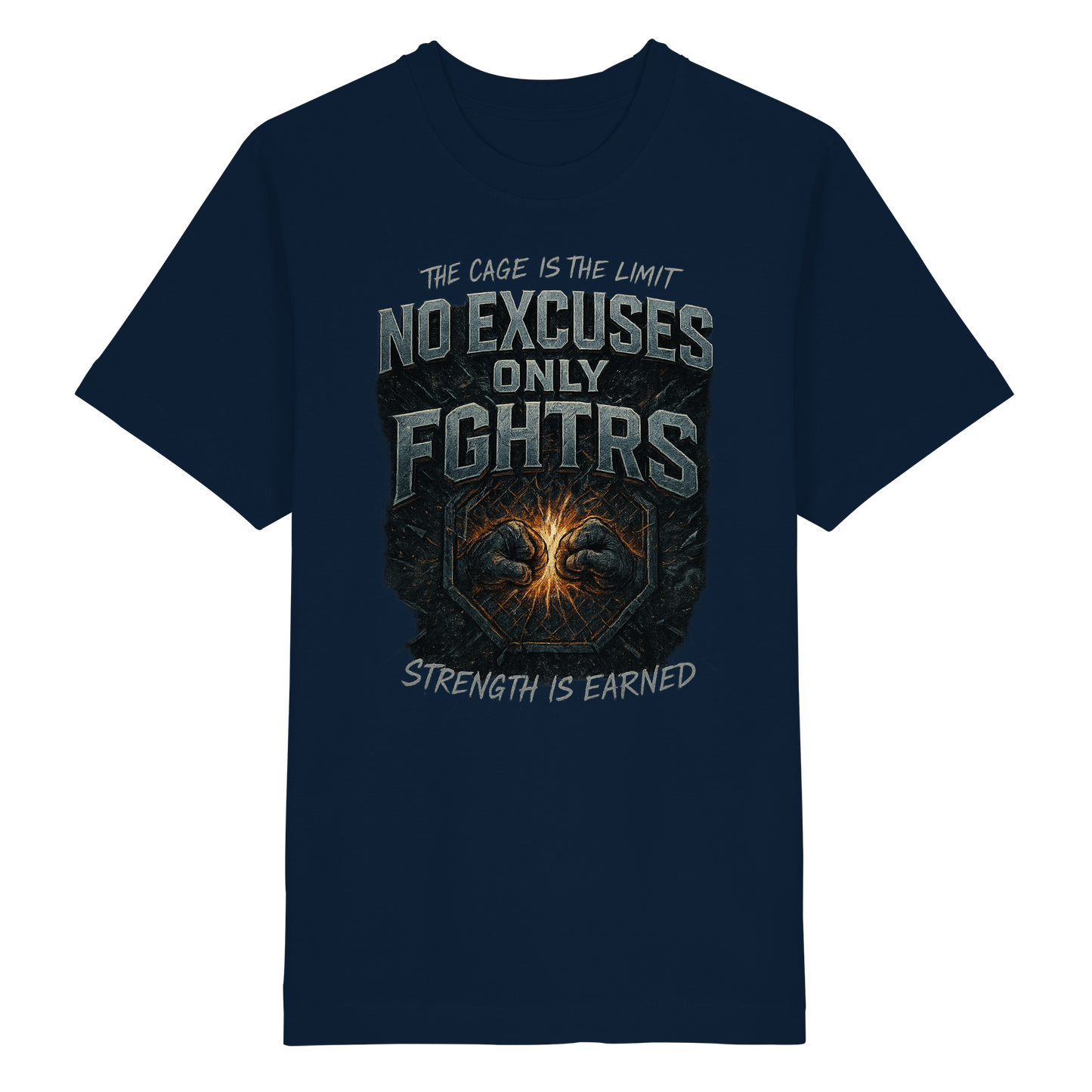 No Excused only FGHTRS - Heavy Oversized Organic Shirt