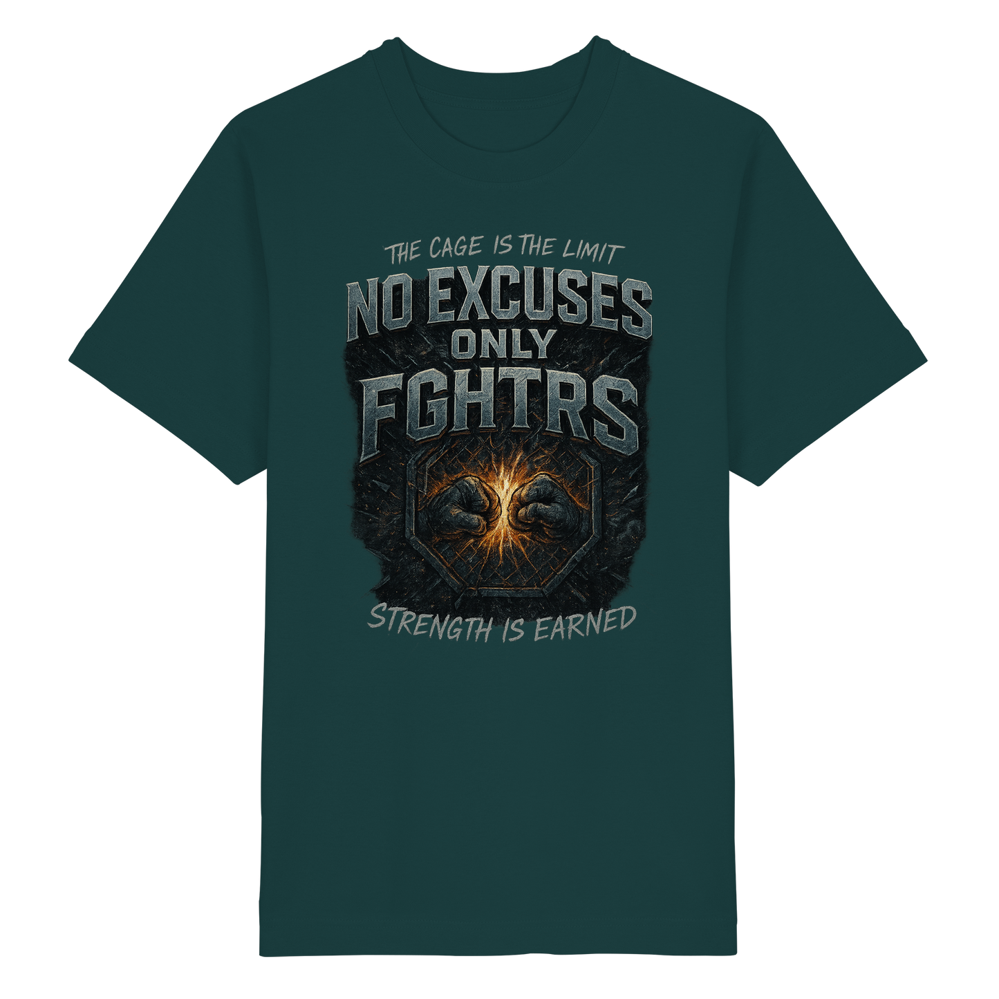 No Excused only FGHTRS - Heavy Oversized Organic Shirt