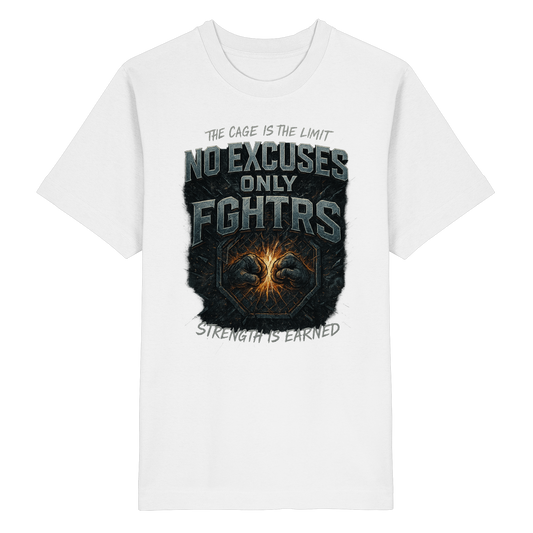 No Excused only FGHTRS - Heavy Oversized Organic Shirt